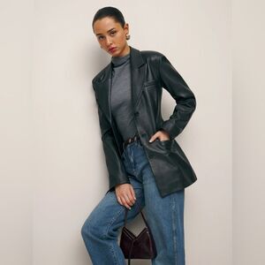 Reformation Black Leather Jacket
